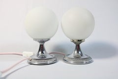Set of 2 Small Table Lamps, Art Deco Style, 1970s