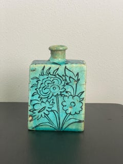 Set of 2 Small Turquoise Qajar Vases #1 and #2