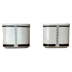 Set of 2 Small Vintage German Postmodern Cult Metropolitan Vases, 1980s