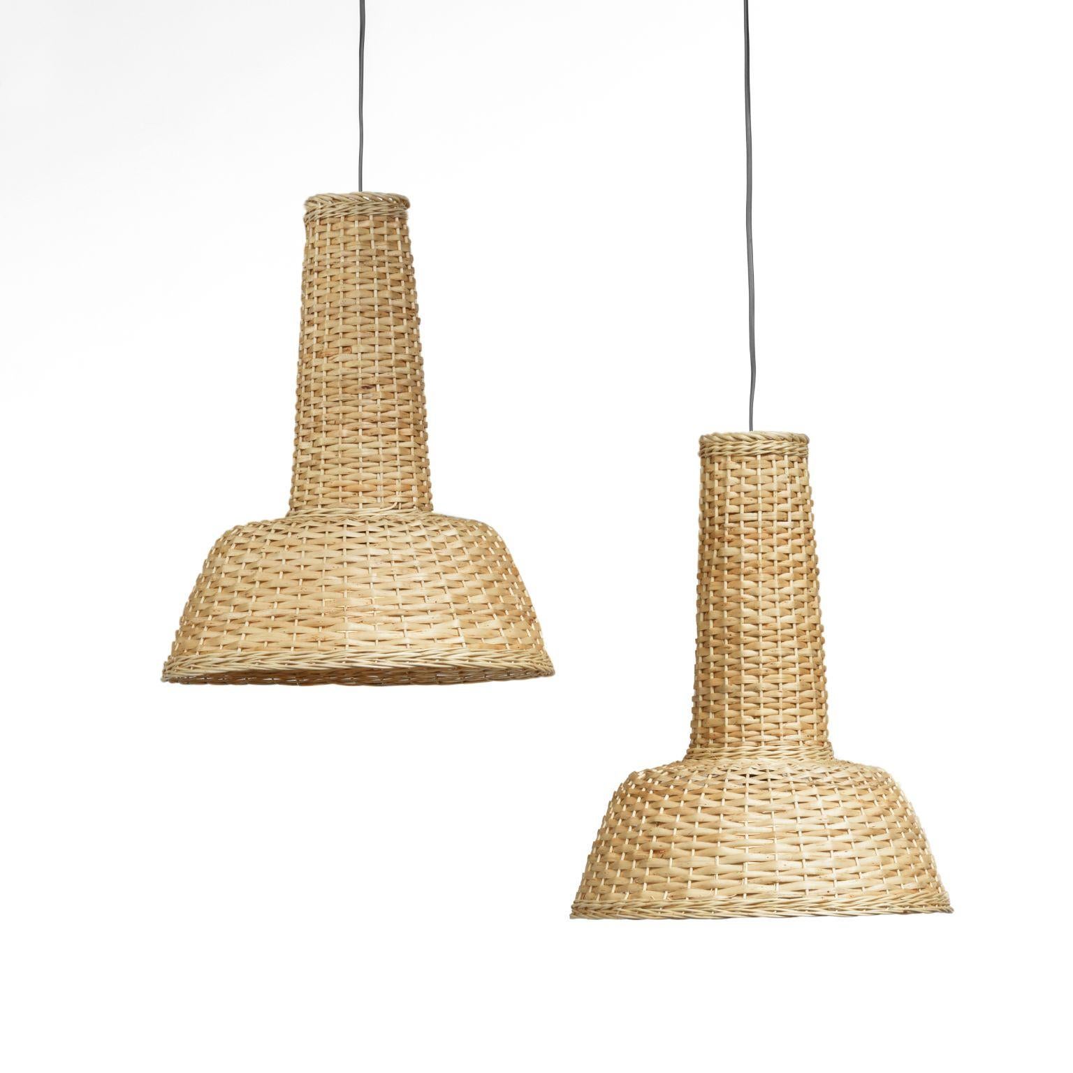 Steel Set of 2 Small Willow Contemporary Pendants Lamp by Faina For Sale