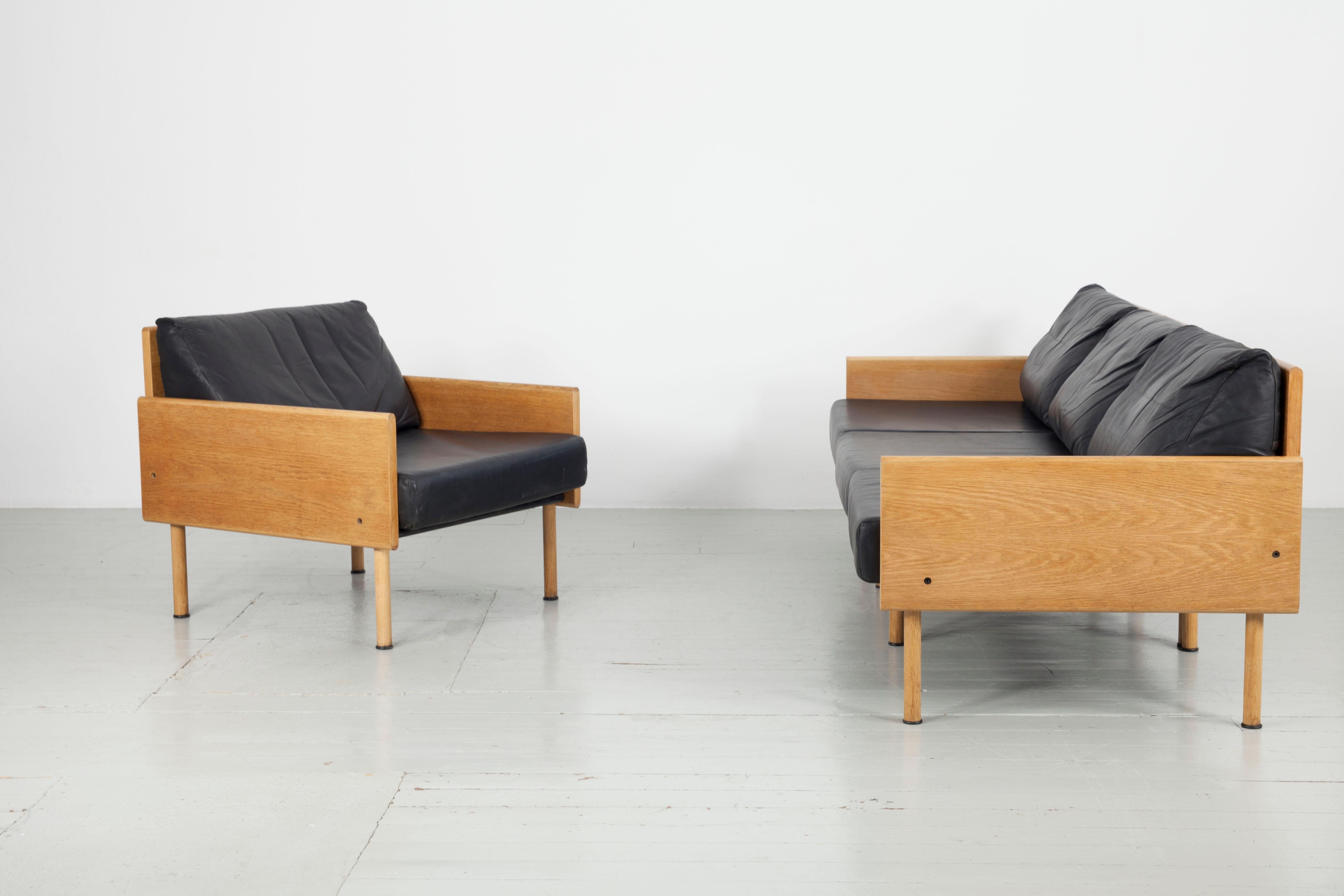 Mid-20th Century Set of 2 Sofas and 2 Chairs, by Yrjö Kukkapuro for Haimi Finland, 1963 For Sale