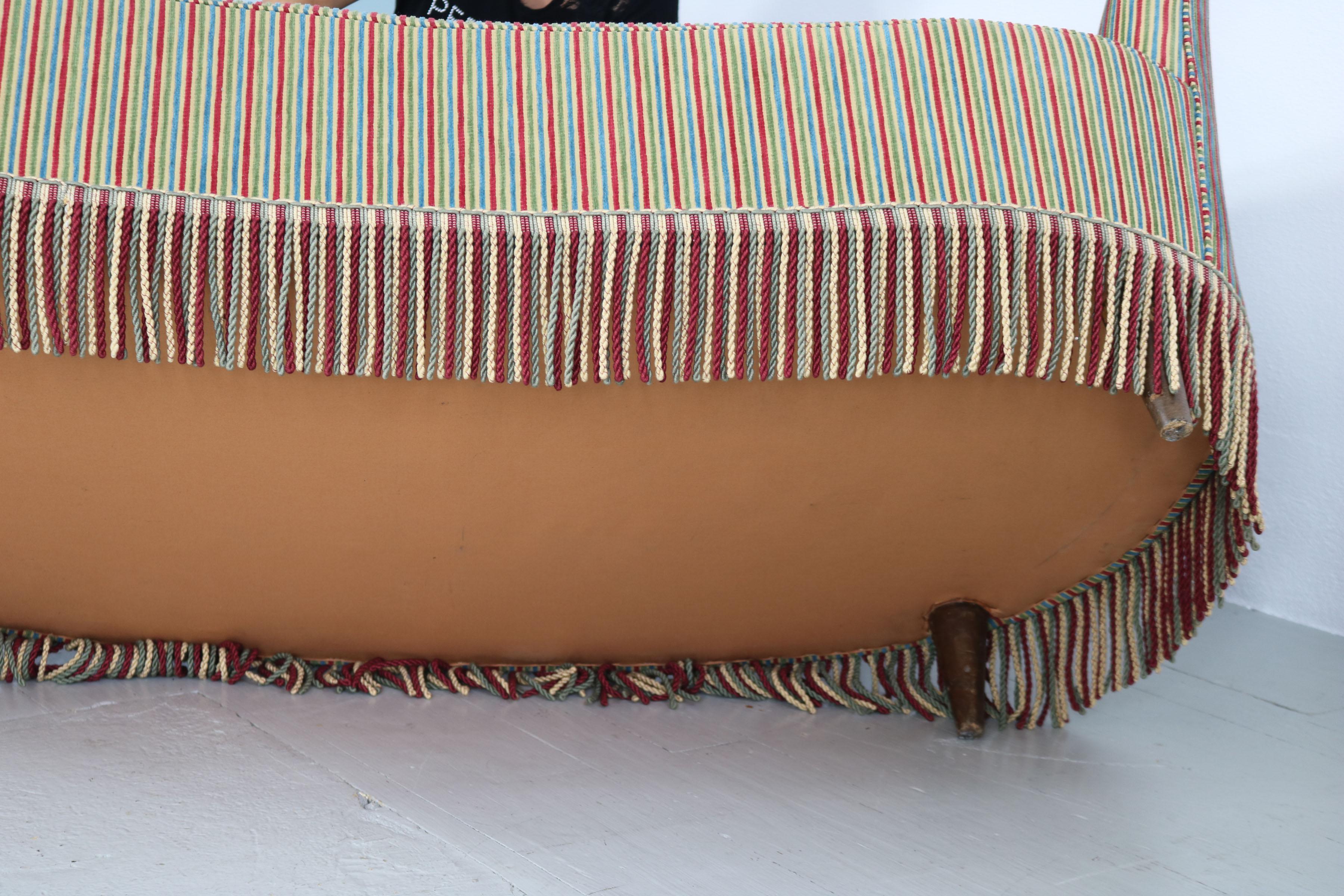 Set of 2 Sofas with Fabric by Fede Cheti, Italy 1940s For Sale 12