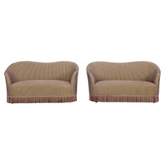 Used Set of 2 Sofas with Fabric by Fede Cheti, Italy 1940s