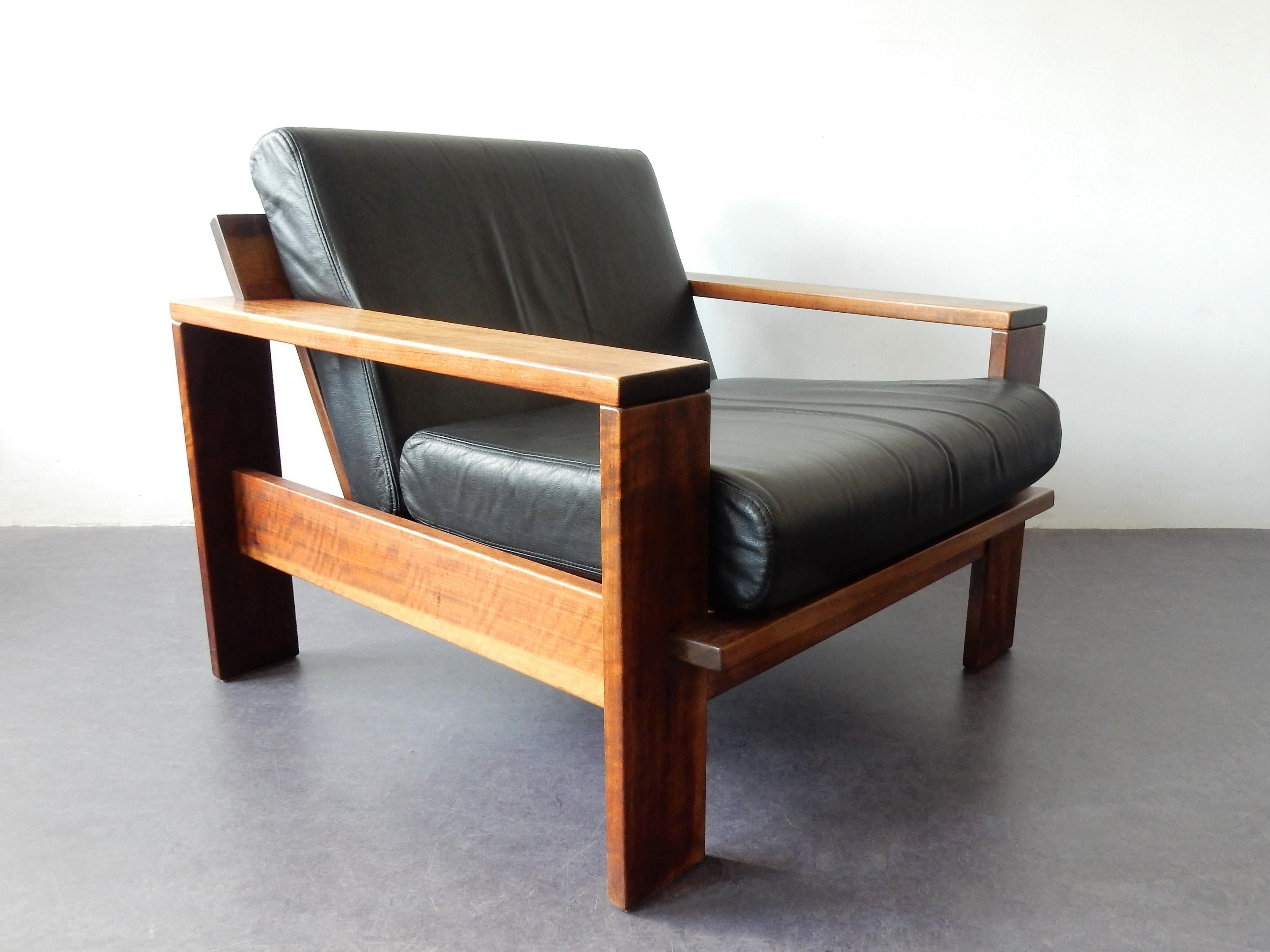 Other Set of 2 Solid and Comfortable Lounge Chairs, Netherlands, 1970s