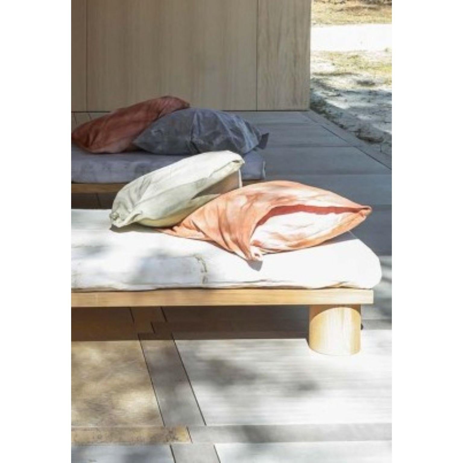 Modern Set Of 2 Solid Oak Small Beds by Mylene Niedzialkowski For Sale