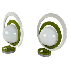 Satz von 2 Space Age Nachttischlampen, Made in Italy 1970er Jahre