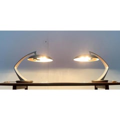 Set of 2 Space Age Boomerang Table Lamps by Luis Pérez de la Oliva, 1960s