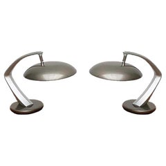 Set of 2 Space Age Boomerang Table Lamps by Luis Pérez de la Oliva, 1960s