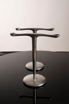 Set di 2 portacandele A Space Age in alluminio Jorge Pensi Design