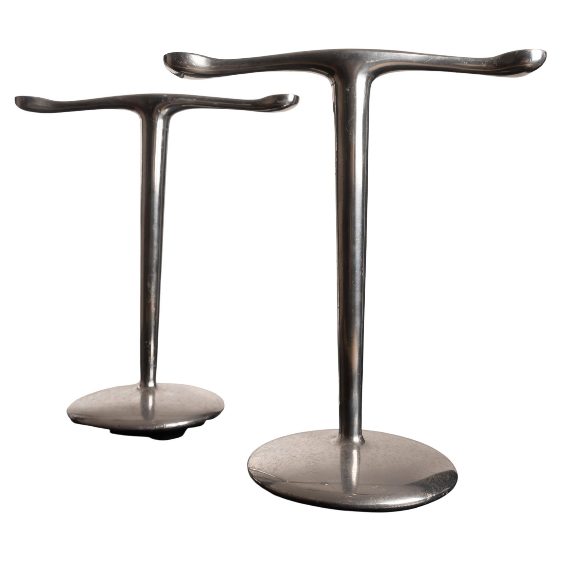 Set di 2 portacandele A Space Age in alluminio Jorge Pensi Design in vendita