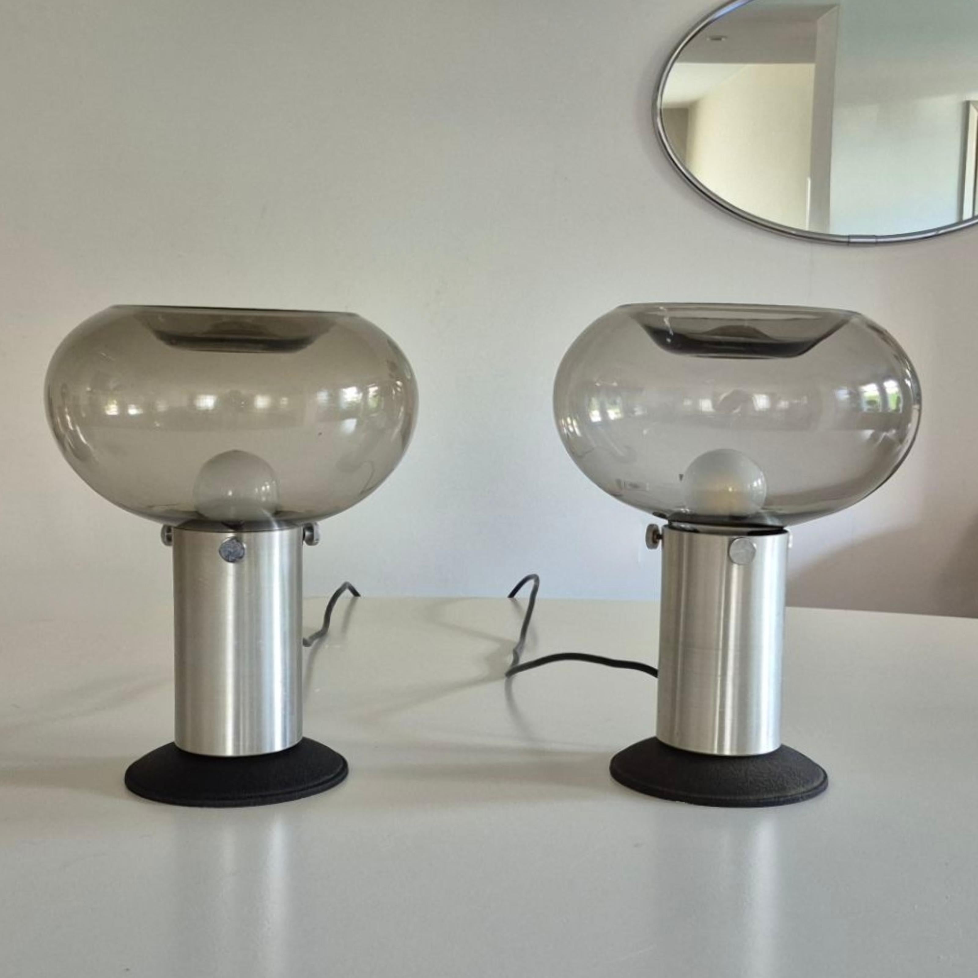 Ensemble de 2 lampes Space Age par Süssmuthglas, Allemagne, années 1960 en vente 2