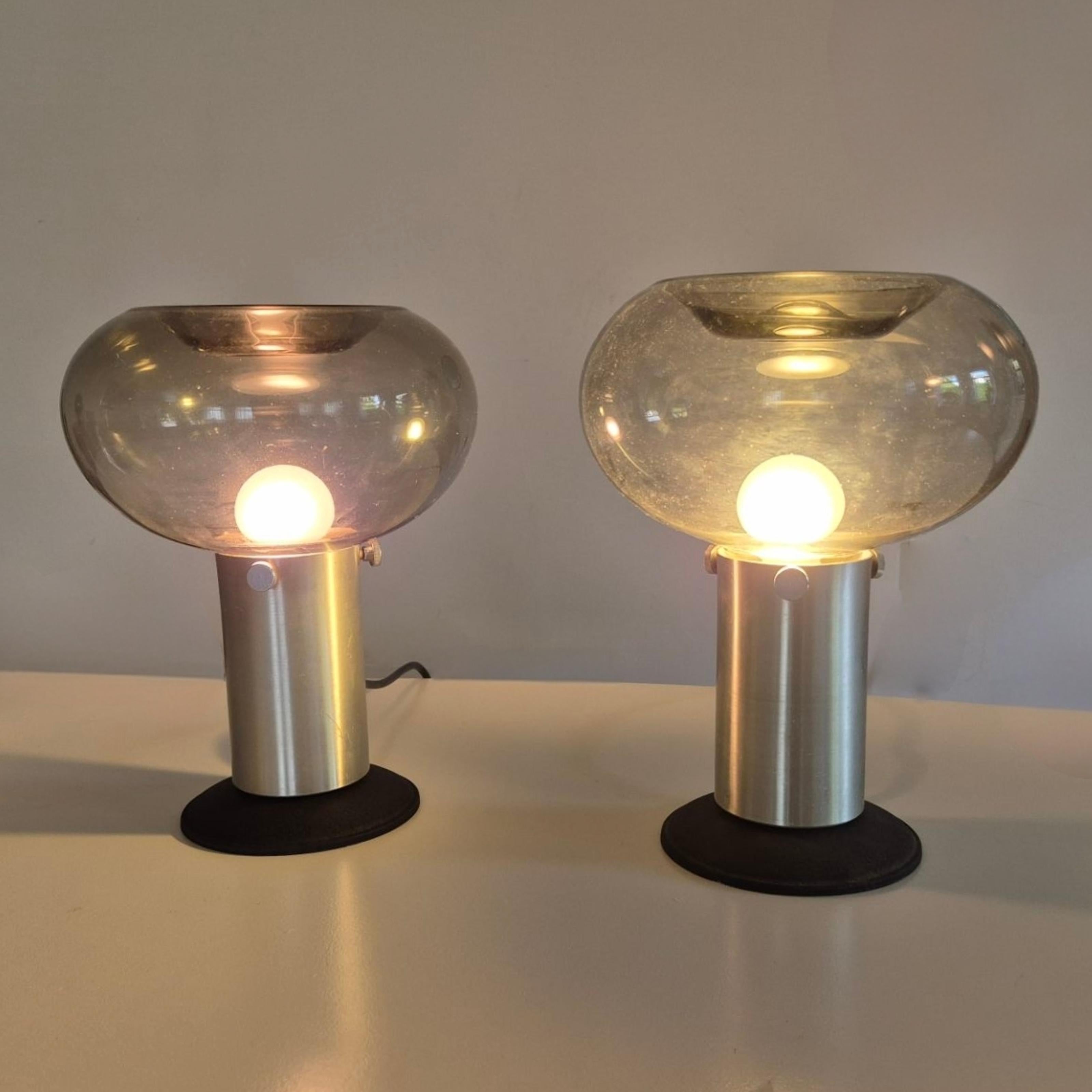 Ensemble de 2 lampes Space Age par Süssmuthglas, Allemagne, années 1960 en vente 5