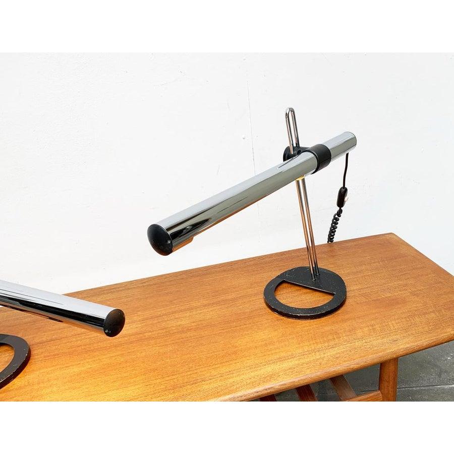 Métal Ensemble de 2 lampes de table allemandes postmodernes de l'ère spatiale de Kotzolt Leuchten, 1970 en vente