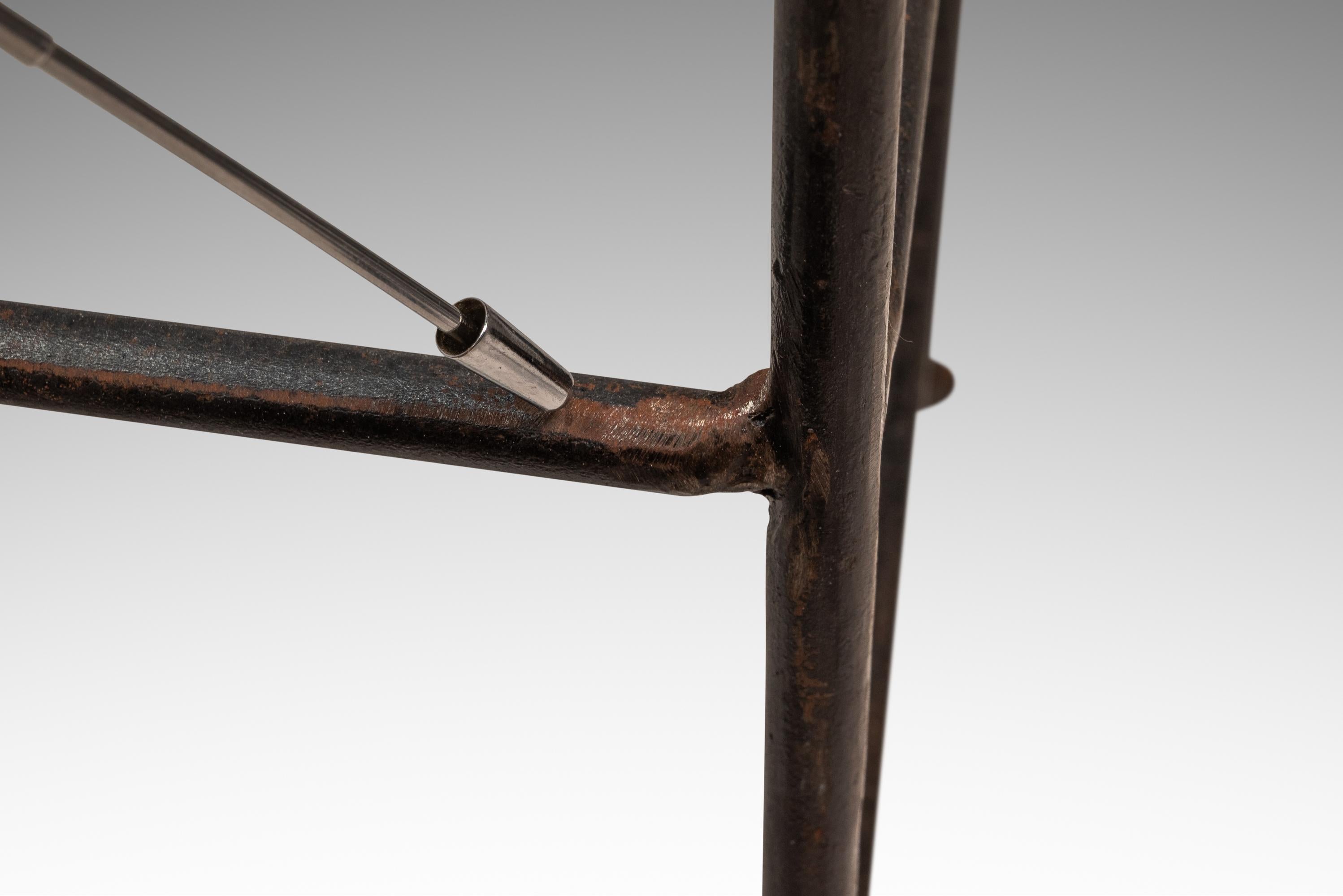 Ensemble de 2 tabourets de bar Hacienda espagnols en cuir pleine fleur travaillé à la main, années 1960 en vente 7