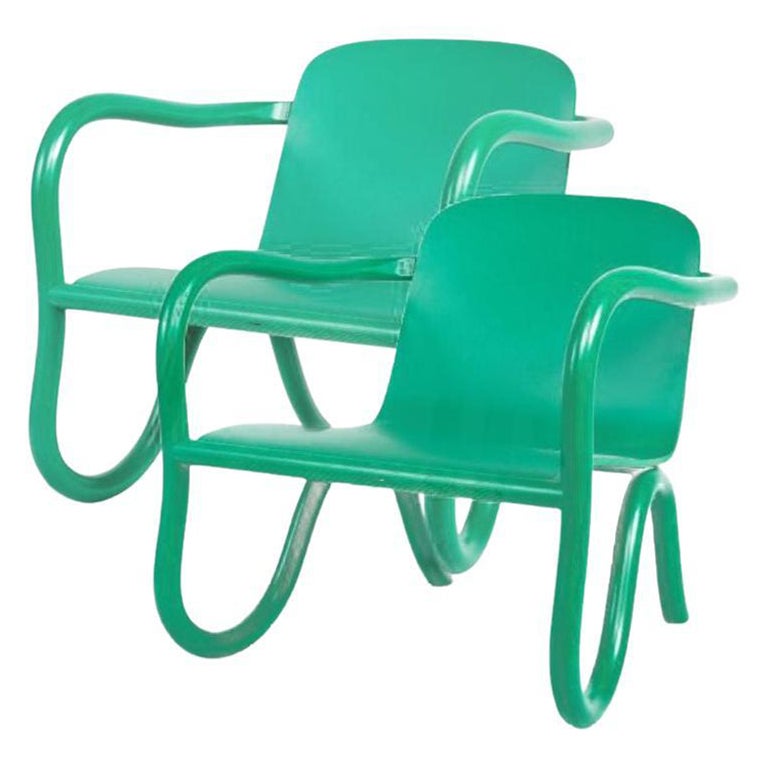 Set of 2 Spectrum Green, Kolho Original Lounge Chairs, Mdj Kuu by Made by Choice For Sale