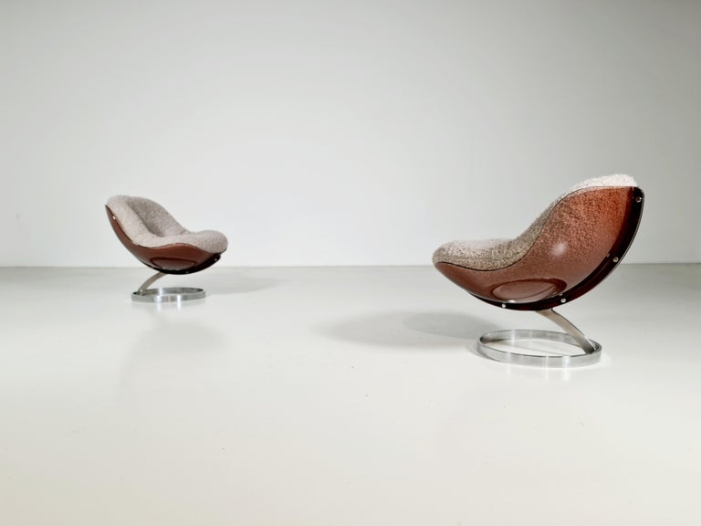 Space Age Set of 2 'Sphere' Chairs by Boris Tabacoff for MMM, 1970s