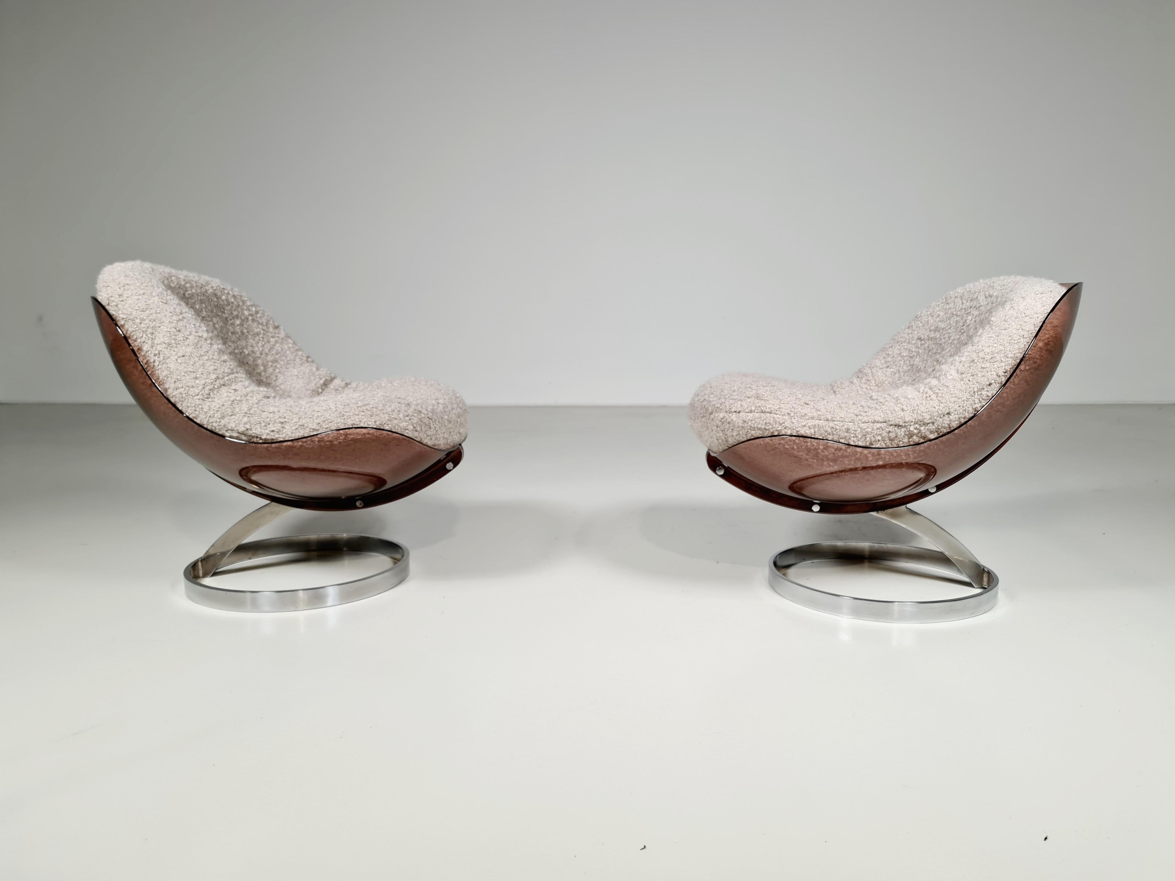 Set of 2 'Sphere' Chairs by Boris Tabacoff for MMM, 1970s In Good Condition In amstelveen, NL