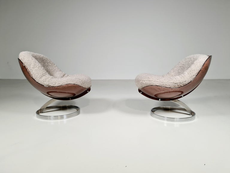 Set of 2 'Sphere' Chairs by Boris Tabacoff for MMM, 1970s In Good Condition In amstelveen, NL