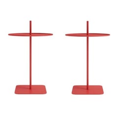 Set of 2 Spin 01 Red Coffee Tables by Oito