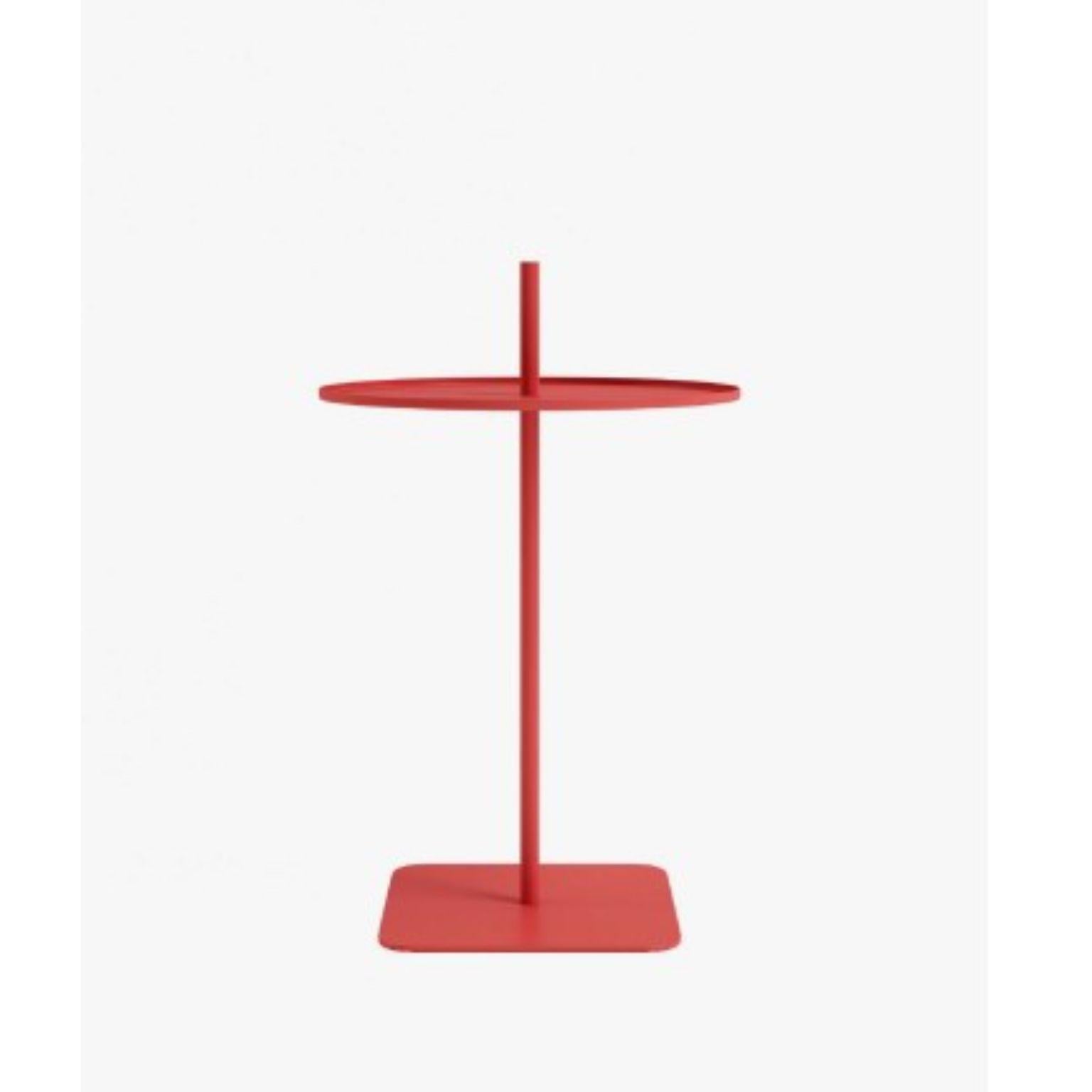 Postmoderne Ensemble de 2 tables basses Spin 01 rouges d'Oito en vente