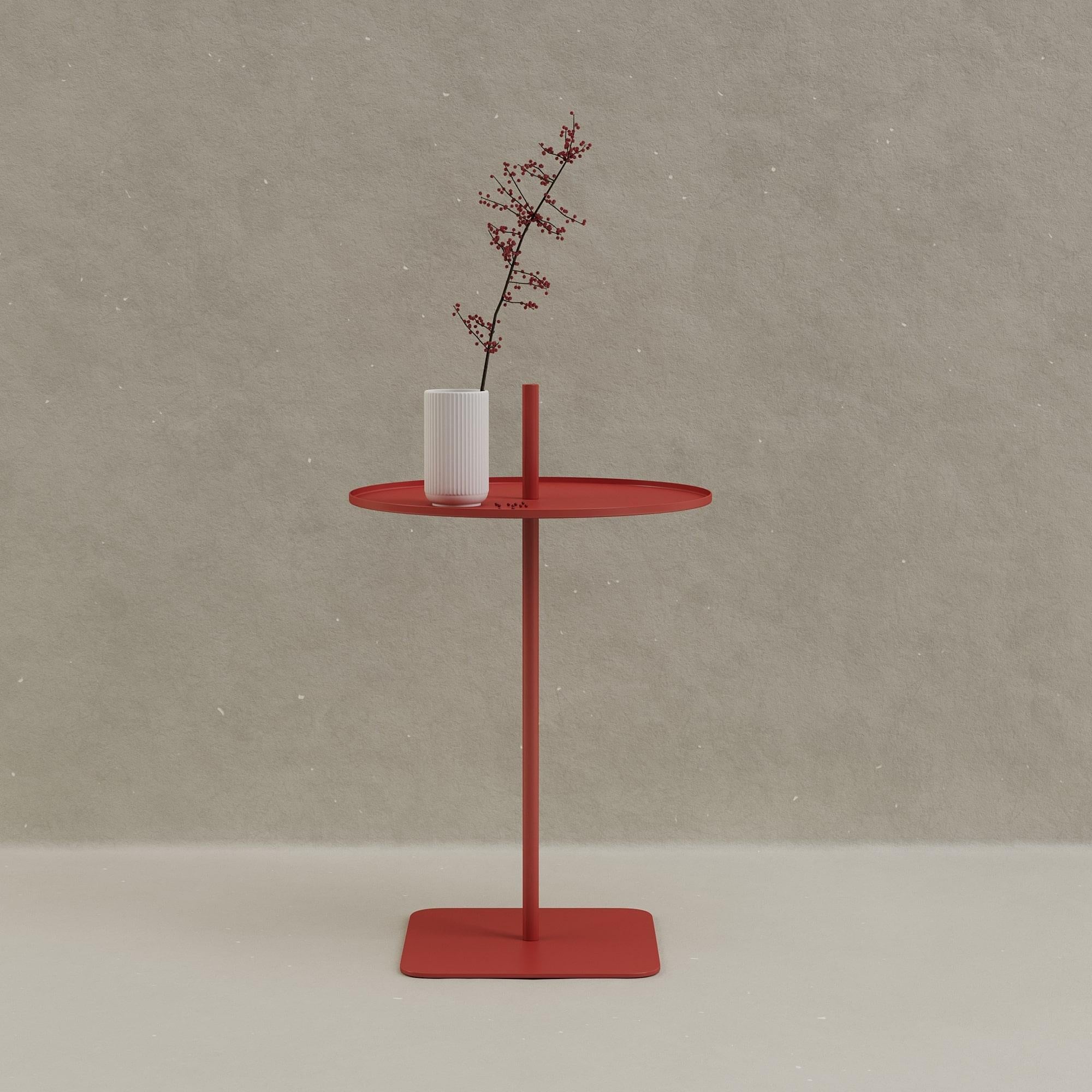 Ensemble de 2 tables basses Spin 01 rouges d'Oito Neuf - En vente à Geneve, CH
