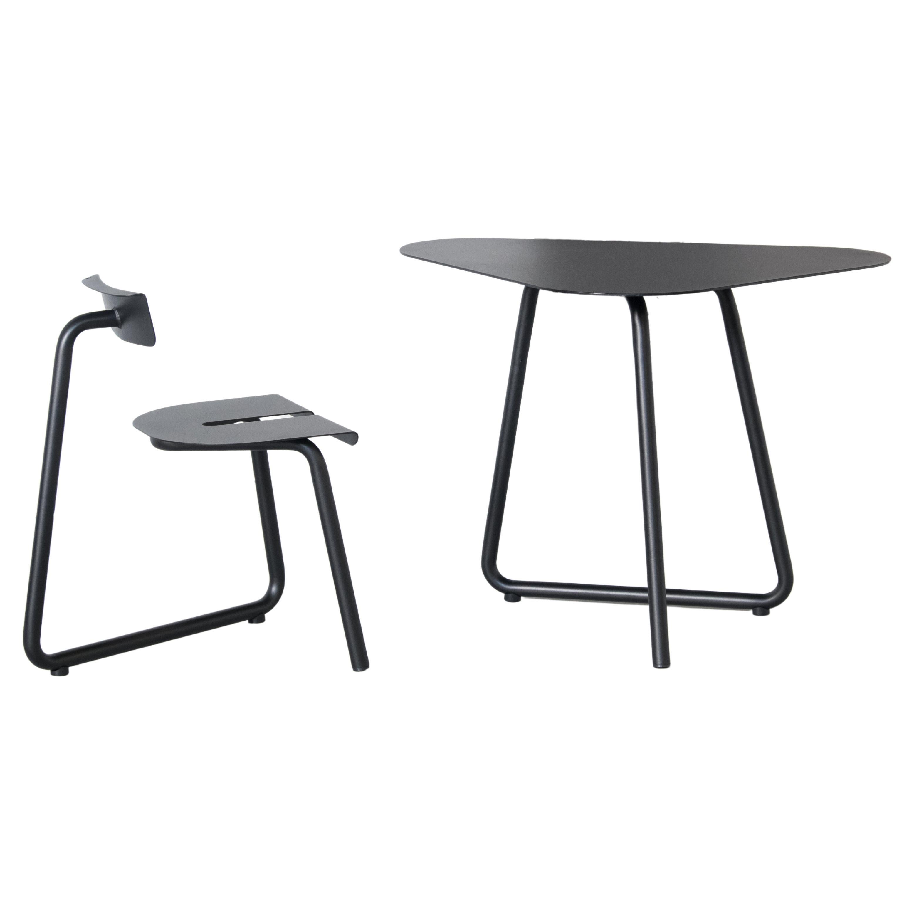 Set of 2 SPT Table and Spc Chair by Atelier Thomas Serruys For Sale