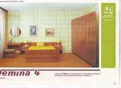Ensemble de 2 tables de chevet carrées en acajou, Tchécoslovaquie, années 1970