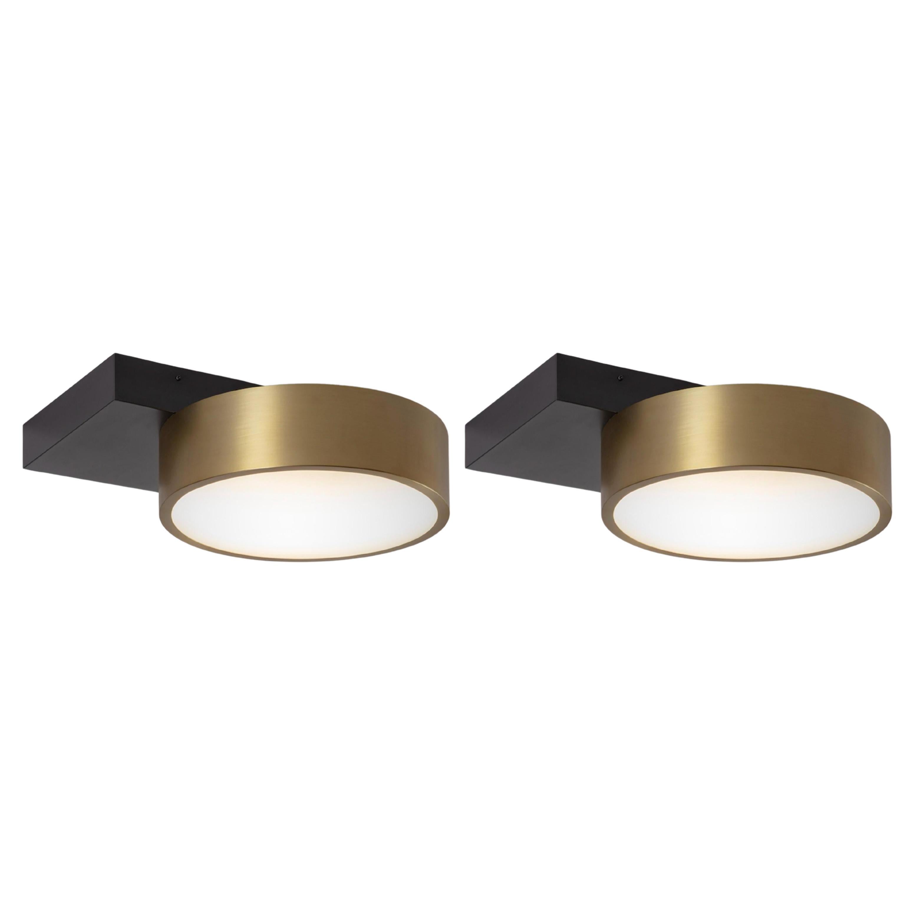 Set of 2 Square in Circle Ceiling Lights by Square in Circle For Sale