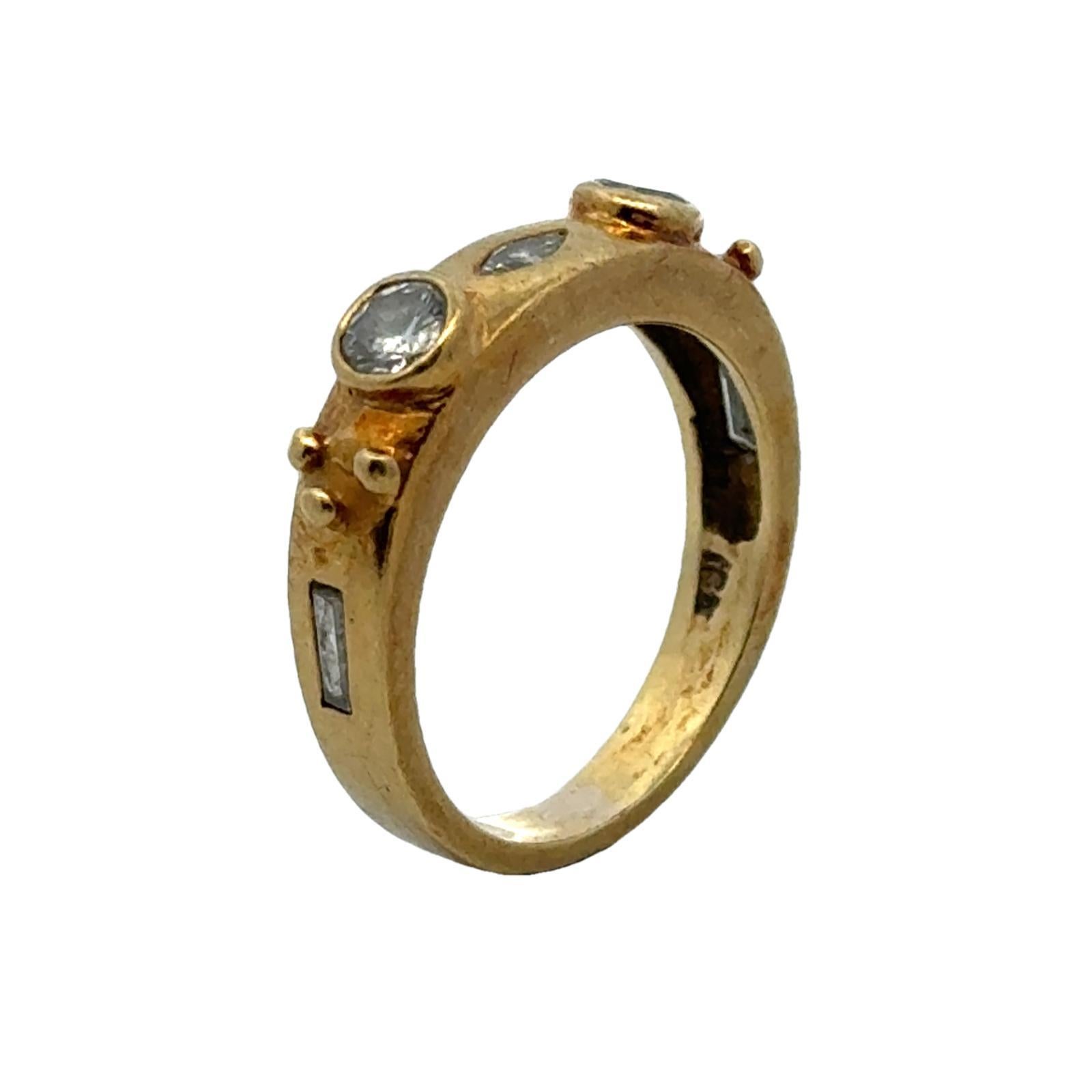  Lot de 2 bagues empilables en or jaune 18 carats avec diamants The Moderns Pour femmes 