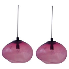 Set of 2 Starglow Purple Iridescent Pendants by Eloa