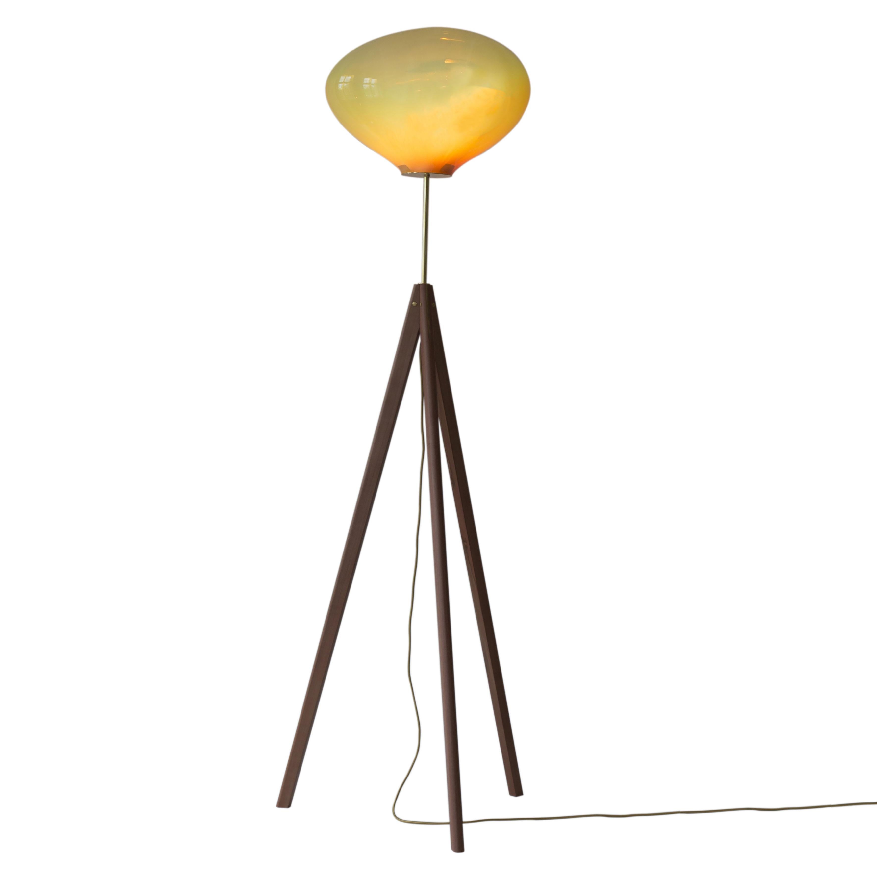 Allemand Ensemble de 2 lampadaires Stati x Ambre Iridescent d'Eloa en vente