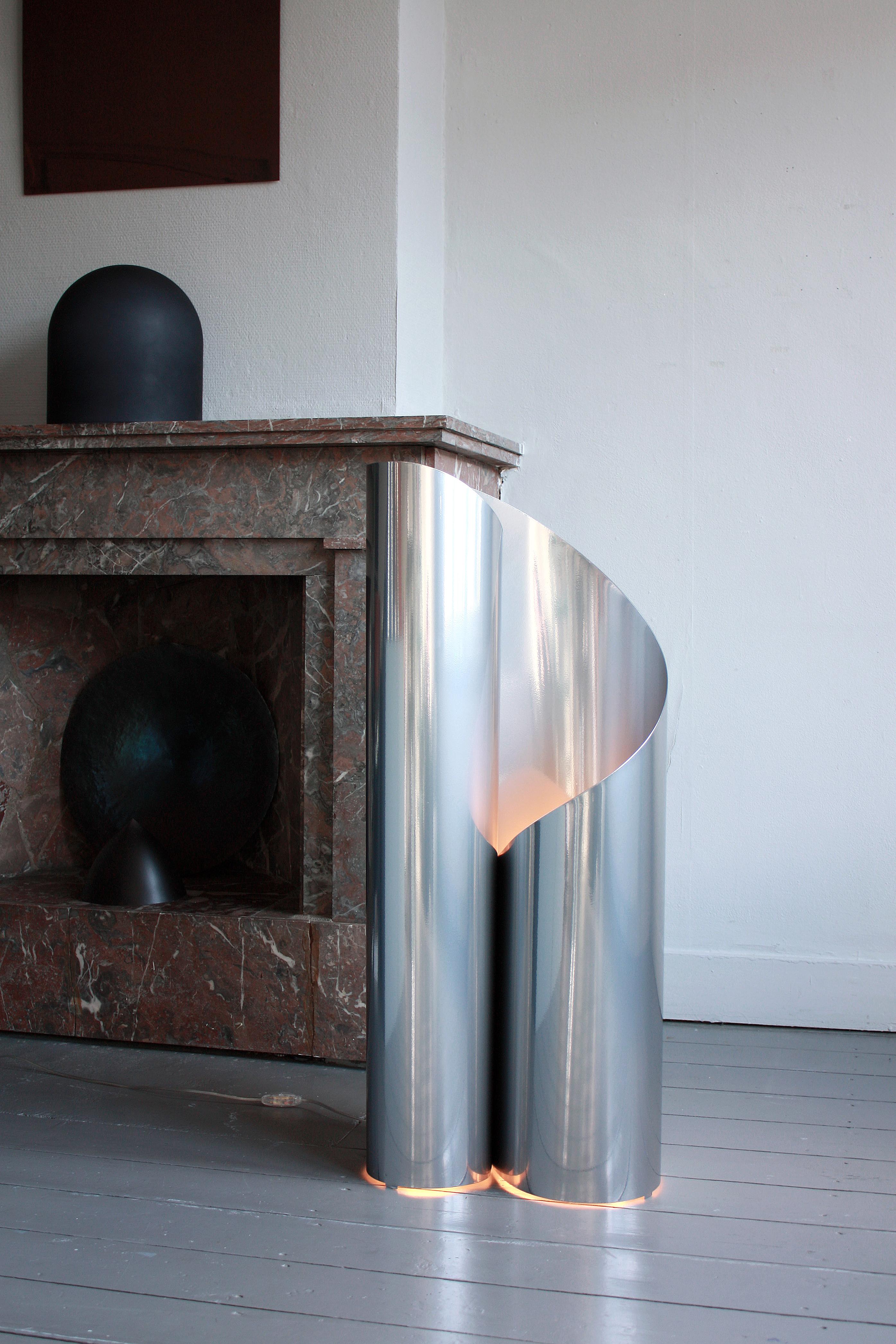 Contemporary Set of 2 Steel Fold Lamps by Maria Tyakina