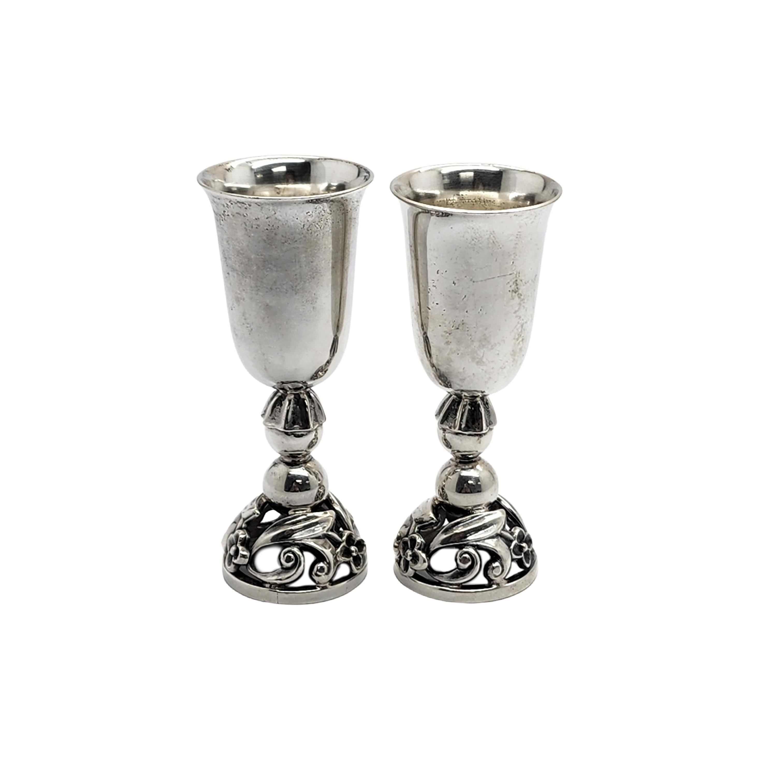 Set of 2 Sterling La Paglia Pattern Design 100 for International Cordial Cups 2