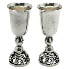 Set of 2 Sterling La Paglia Pattern Design 100 for International Cordial Cups