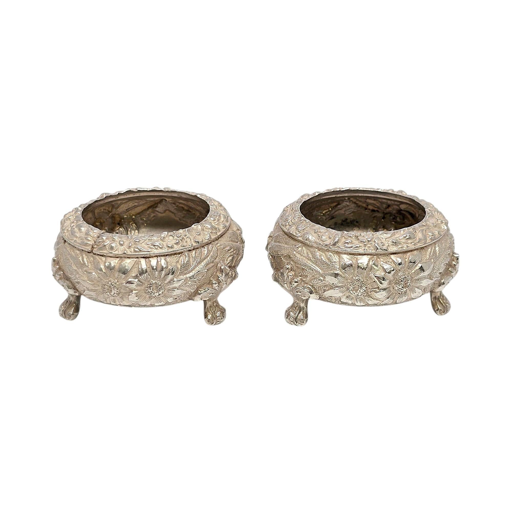 Ensemble de 2 salières Stieff en argent sterling avec cuillères Kirk & Son du mois 21304 Unisexe en vente