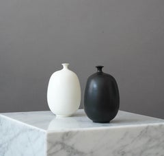 Set of 2 stoneware 'Balloon' Vases by Inger Persson, Rorstrand, Sweden, 1980s