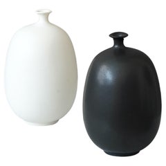 Set of 2 stoneware 'Balloon' Vases by Inger Persson, Rorstrand, Sweden, 1980s