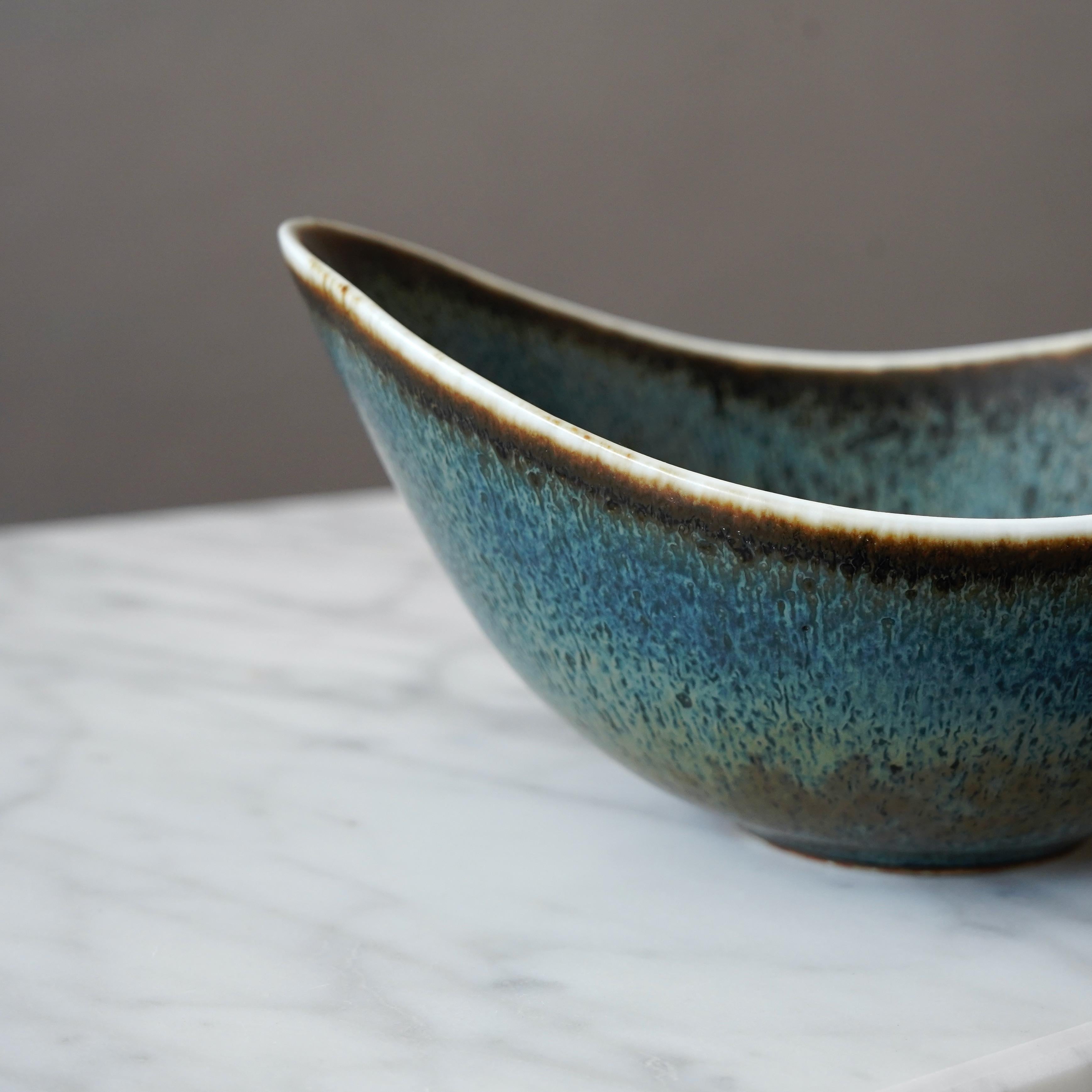 Set of 2 Stoneware Bowls by Gunnar Nylund for Rorstrand, Sweden, 1950s 9