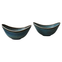 Set of 2 Stoneware Bowls by Gunnar Nylund for Rorstrand, Sweden, 1950s