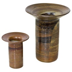 Set of 2 Stoneware Vases by Carl-Harry Stålhane
