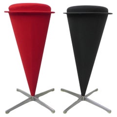 Used Set of 2 stools Verner Panton, Cone stools