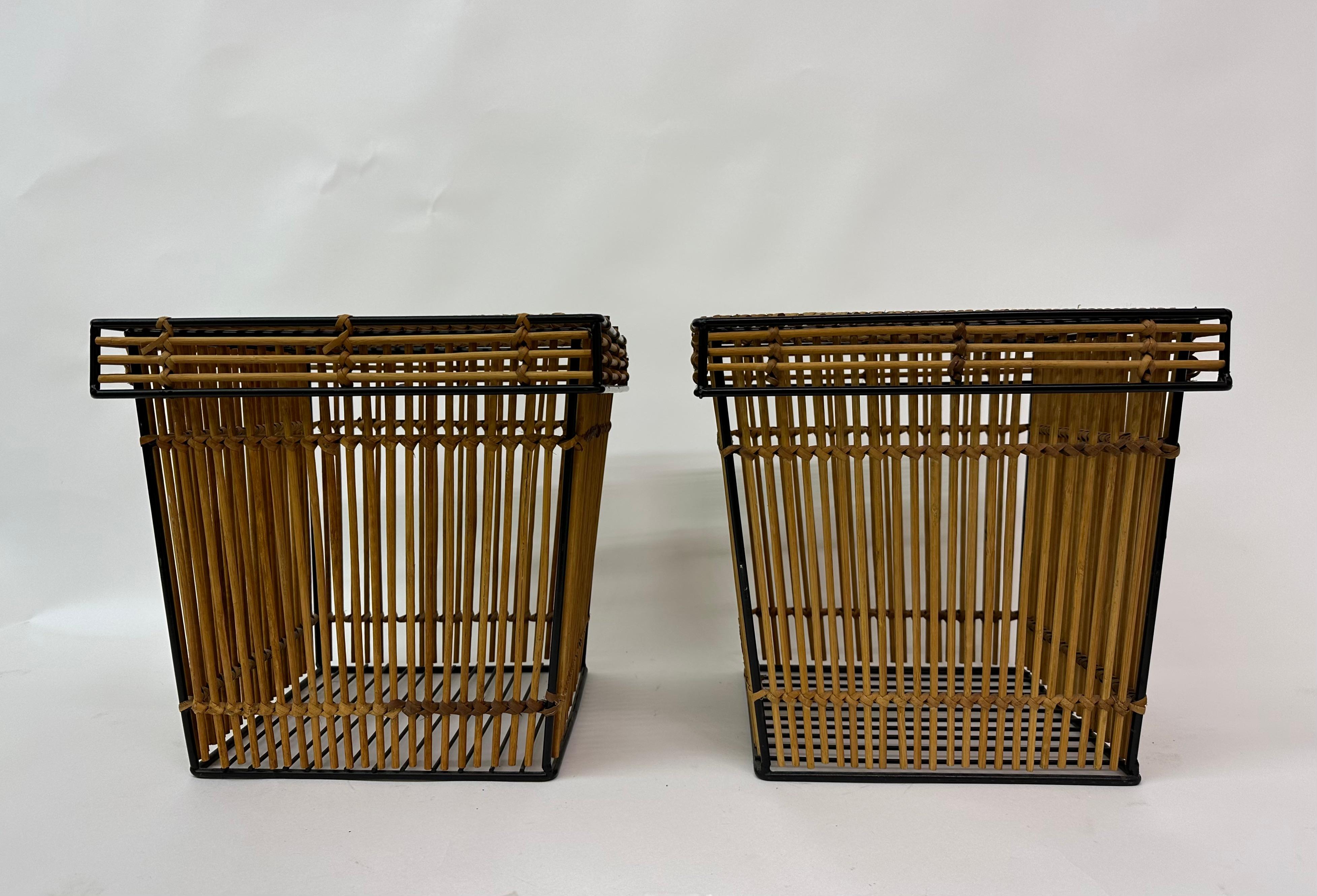 Néerlandais Ensemble de 2 paniers de rangement par Dirk van Sliedregt pour Rohé, Pays-Bas, années 1960 en vente