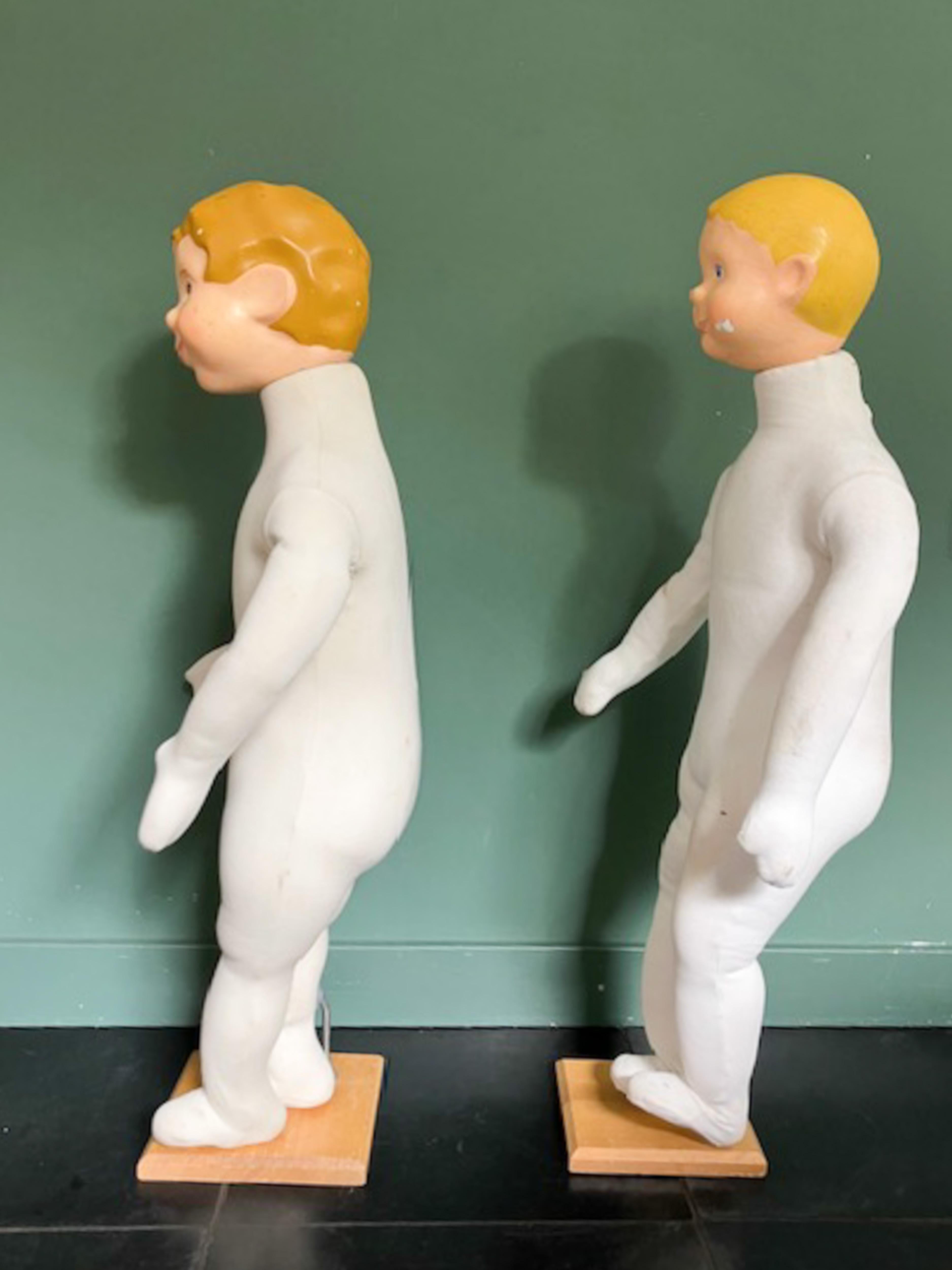 Set of 2 Store Display Boy Dolls or Child Mannequins, France 1960s For Sale 2