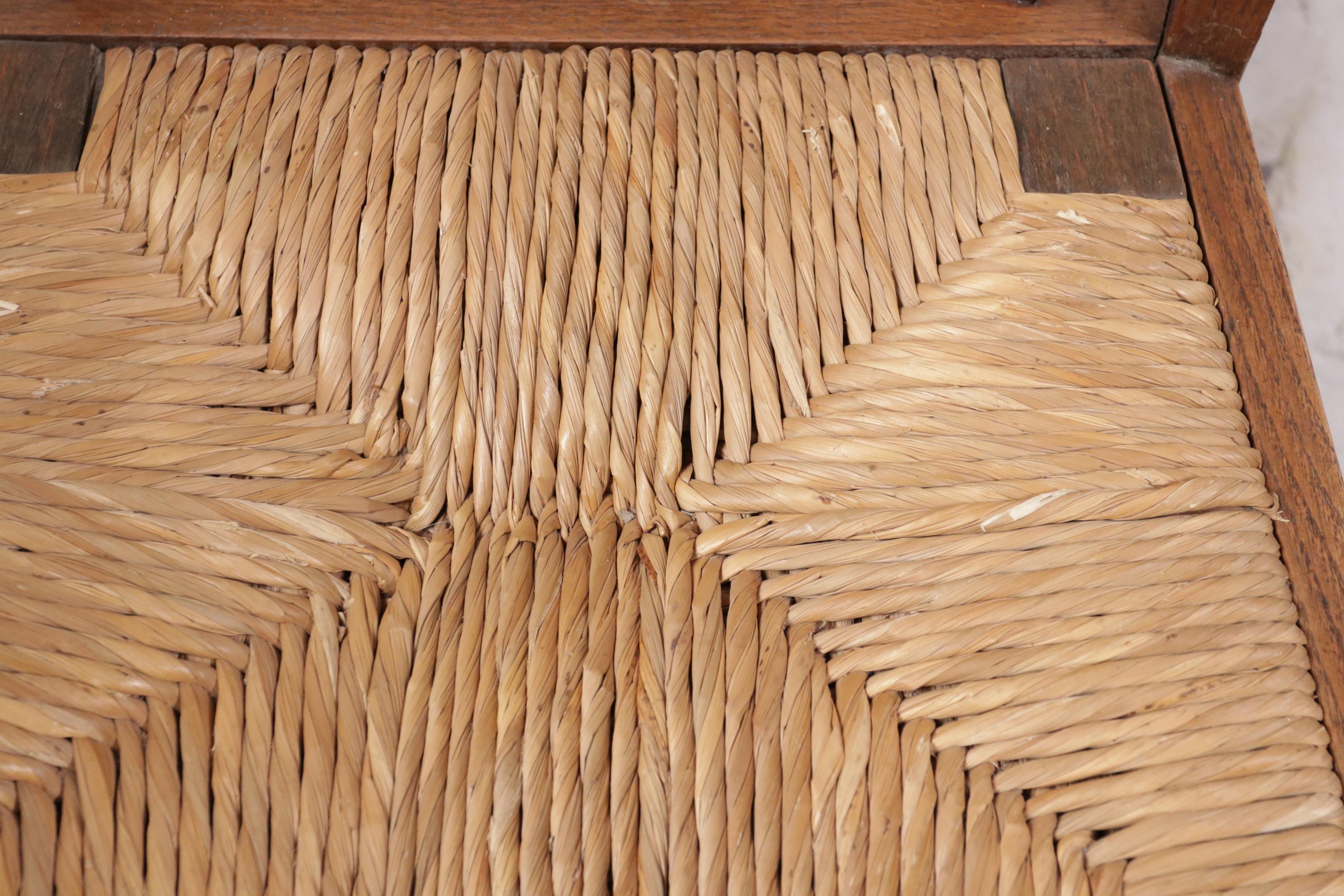 Set di 2 sedie da salotto Story Book Dutch Brutalist Wabi Sabi Oak Rush, 1935 ca. in vendita 1