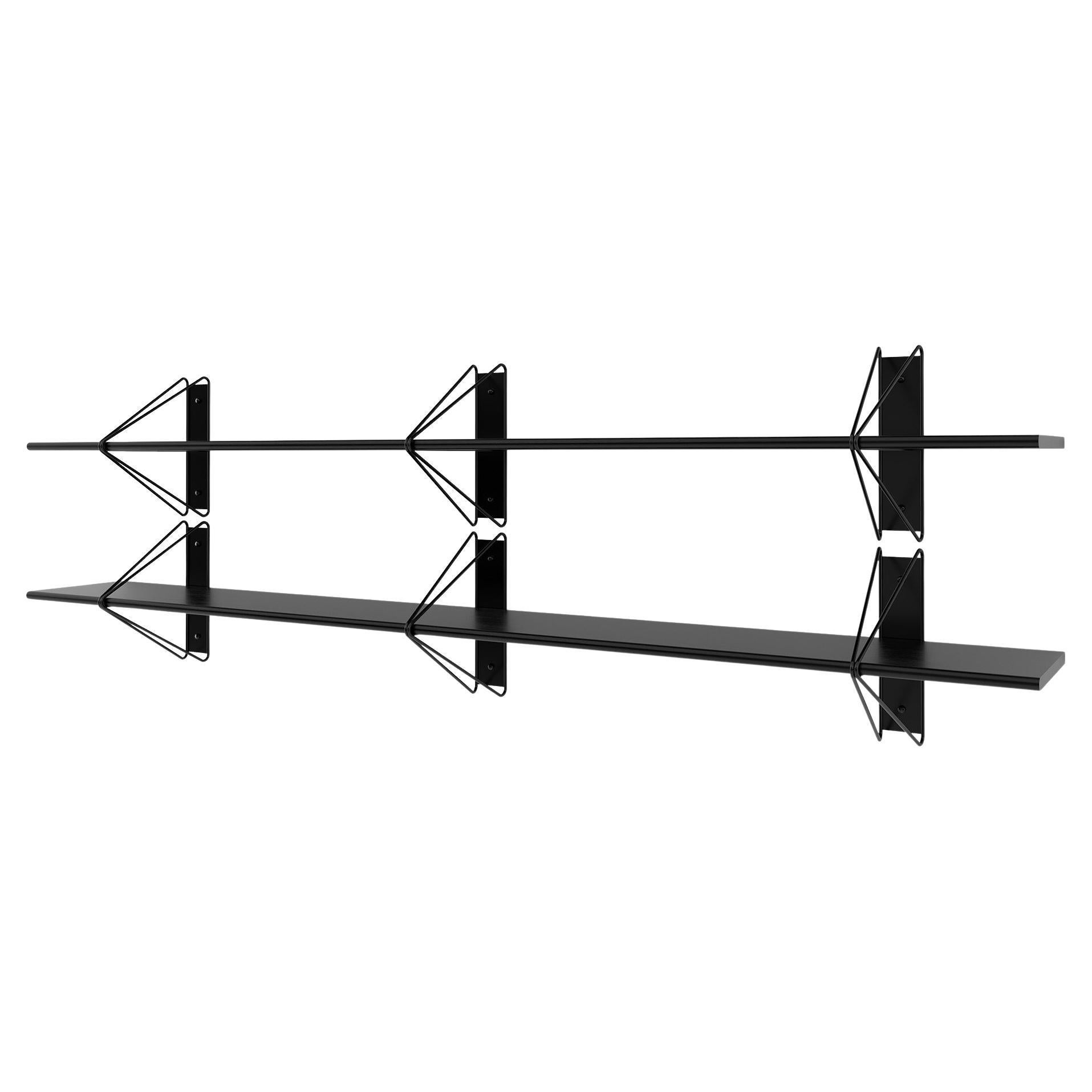 Set of 2 Strut Shelves from Souda, Black, Made to Order