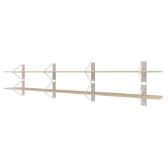 Set of 2 Strut Shelves from Souda, White and Maple, Made to Order