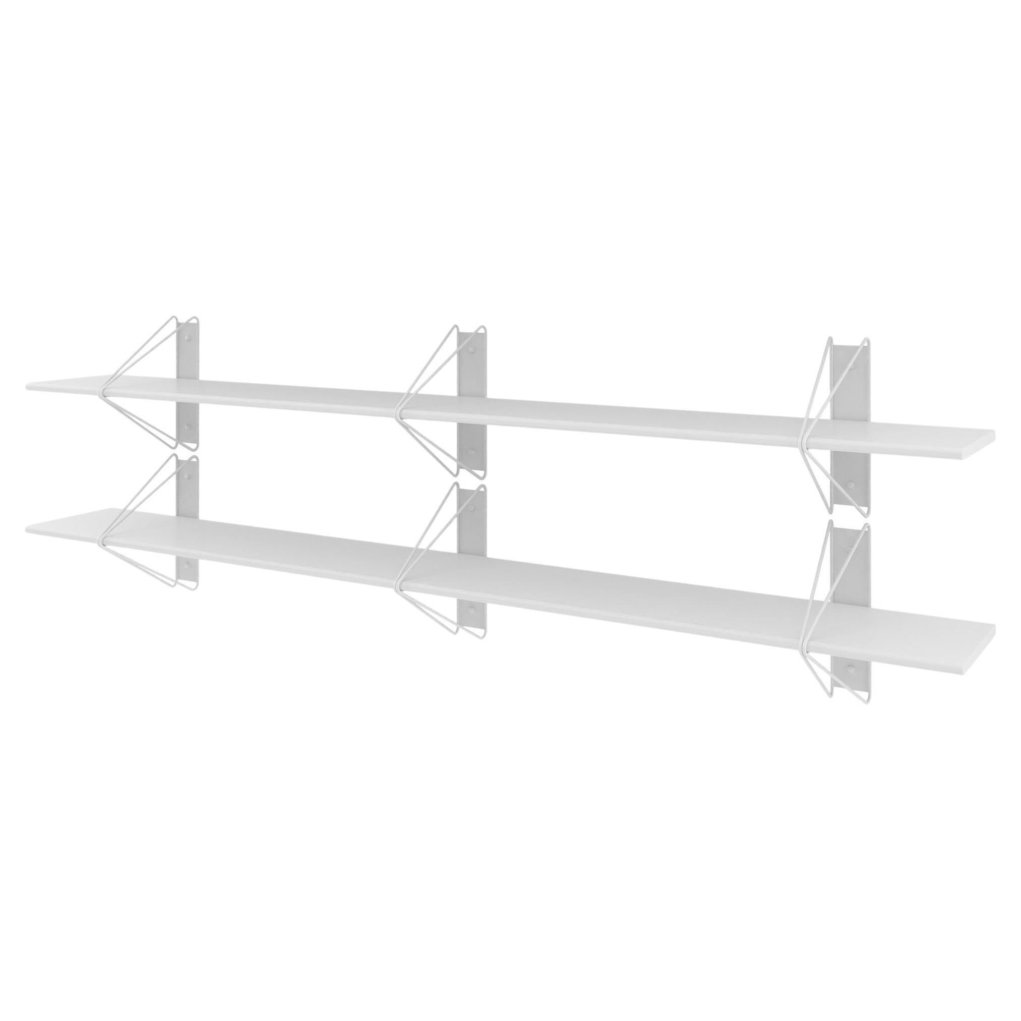 Set of 2 Strut Shelves from Souda, 84in, White, Made to Order