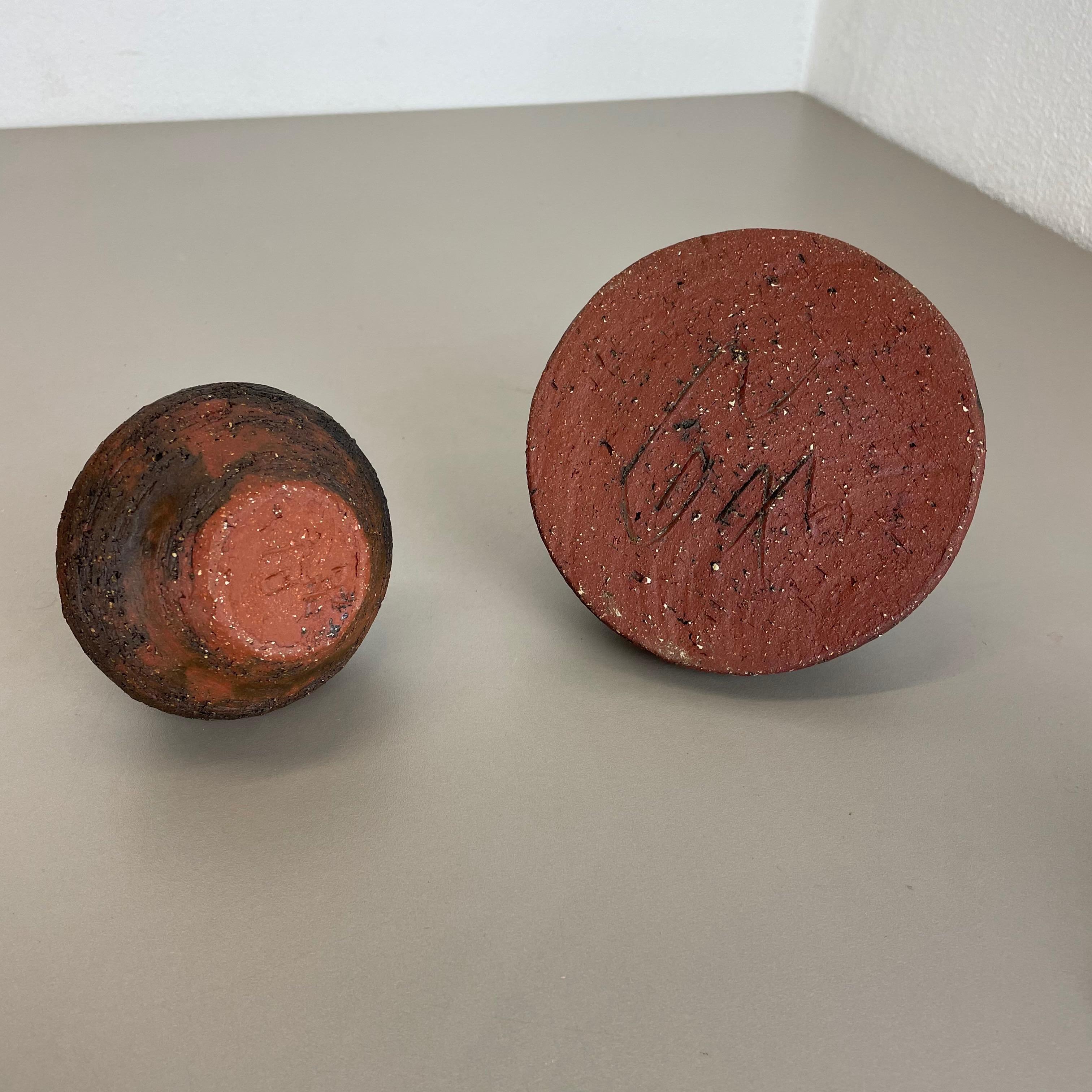 Ensemble de 2 objets sculpturaux en poterie de studio Gerhard Liebenthron, Allemagne, 1970 en vente 12