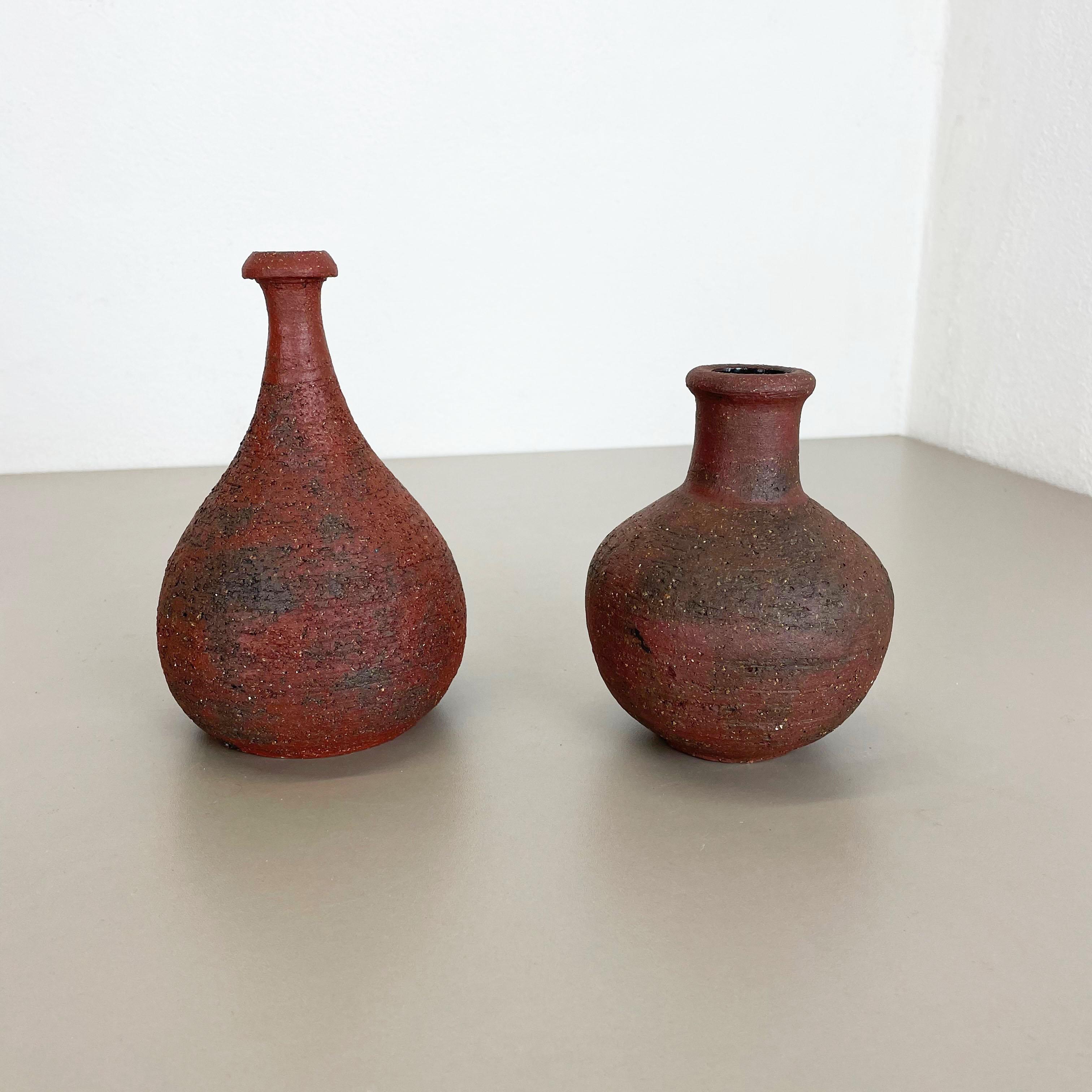 Set von 2 skulpturalen Objekten aus Studio-Keramik Gerhard Liebenthron, Deutschland, 1970er Jahre (Moderne der Mitte des Jahrhunderts) im Angebot