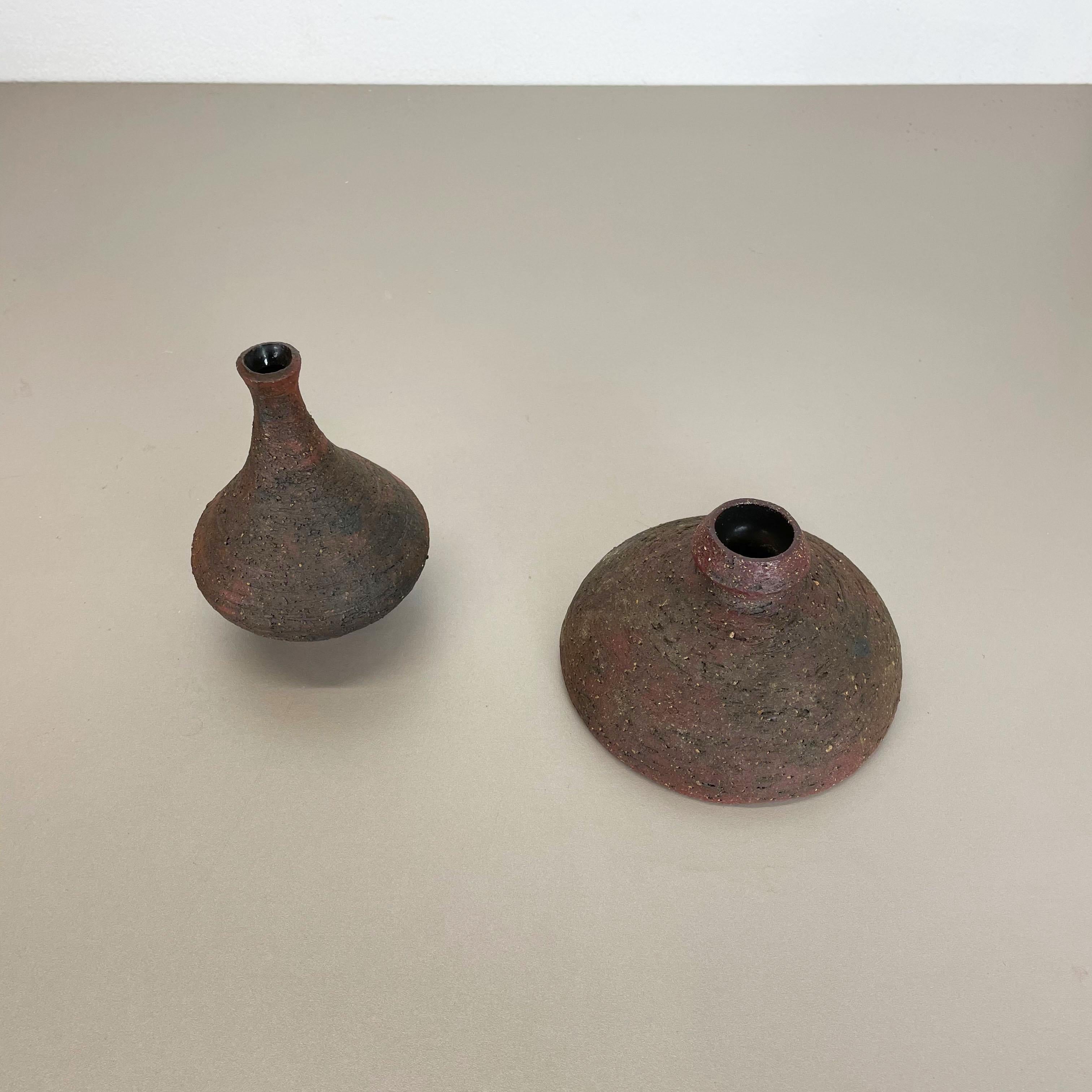 Ensemble de 2 objets sculpturaux en poterie de studio Gerhard Liebenthron, Allemagne, 1970 Bon état - En vente à Kirchlengern, DE